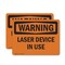 Signmission Radiation & Laser Sign, 18 in H x 24 in W, Plastic, Rectangle OS-2PACK-WS-P-1824-L-12229 - alternate 1